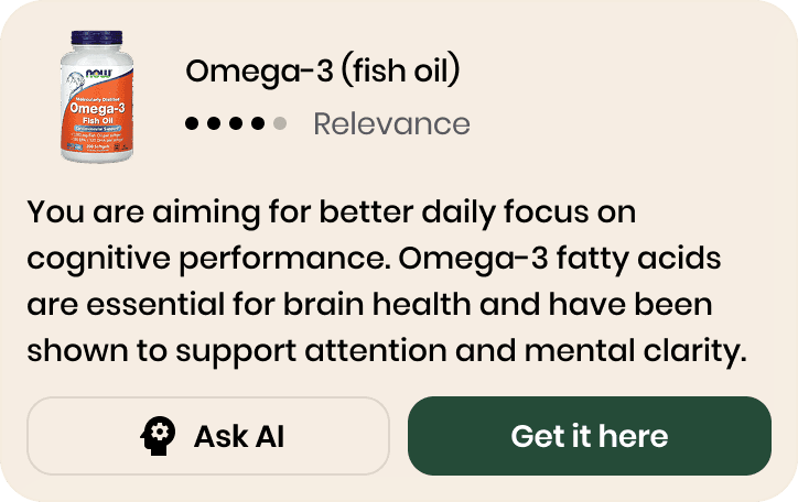 Find the right supplements for you